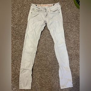 Rock Revival khaki colored skinny jeans